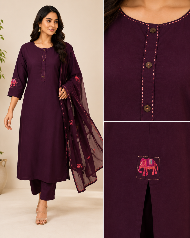 plum kurta